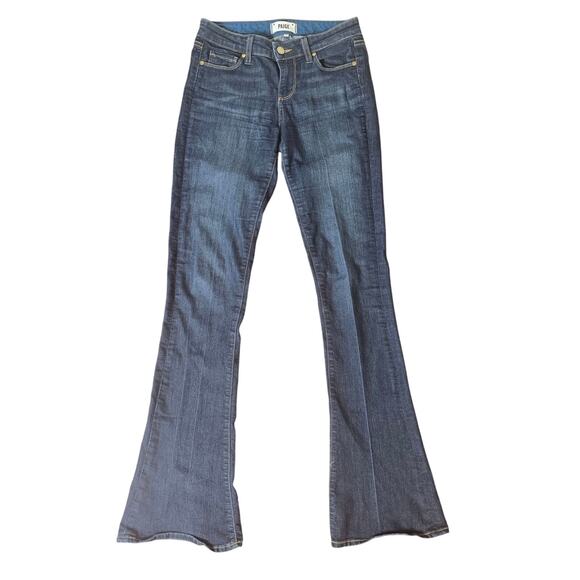 PAIGE Denim - Paige Lou Lou Mid-Rise Dark Wash Flare Jeans - Size 26